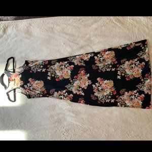 Black floral maxi dress